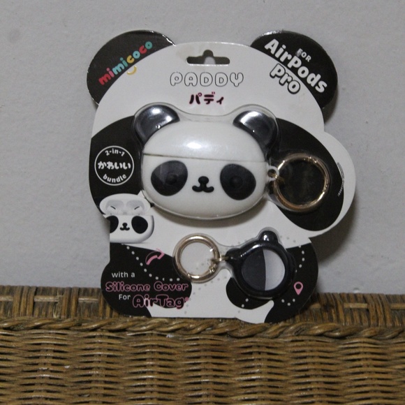 mimicoco AirPods Pro. Paddy. 2 in 1 bundle. Silicone cover for Air Tag. - Picture 1 of 4